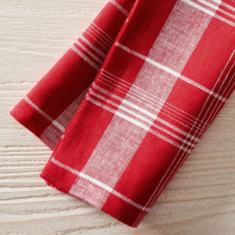 Origin Plaid Napkins West Elm Australia
